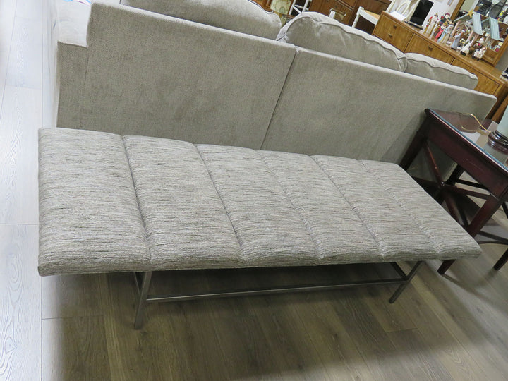 Upholstered Bench on Metal Base