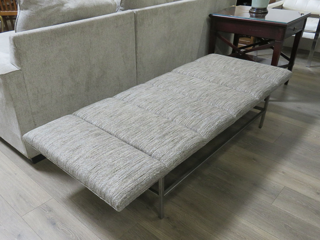 Upholstered Bench on Metal Base