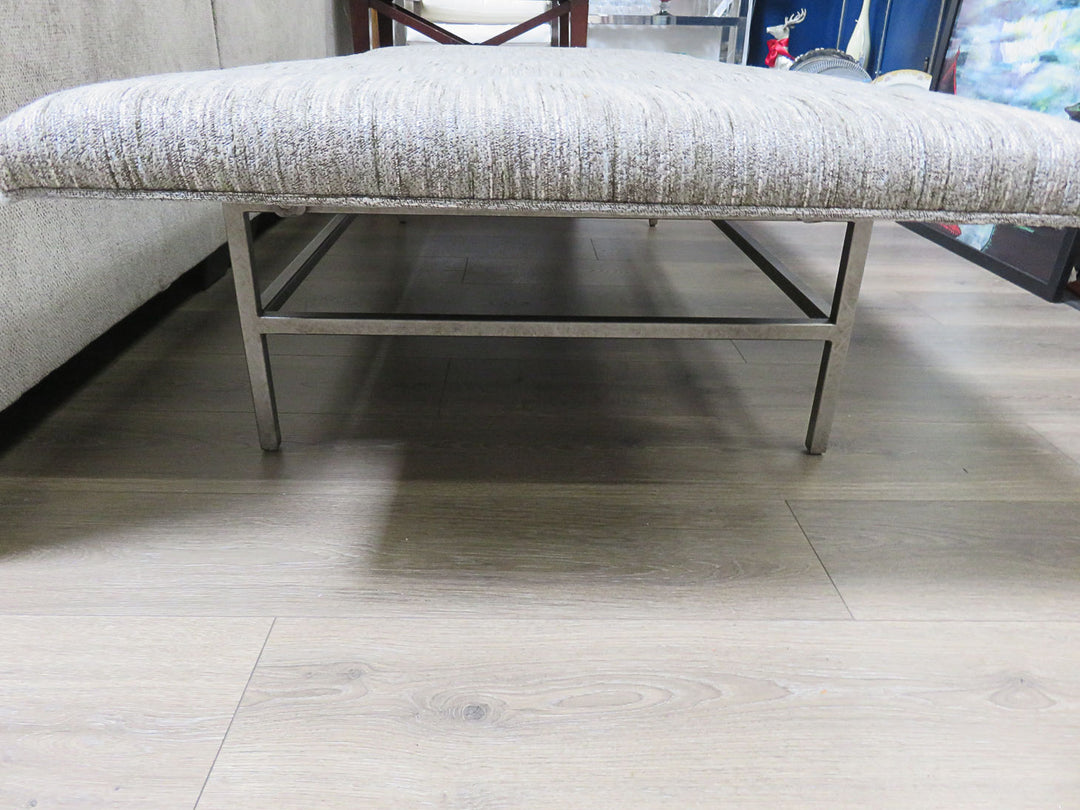 Upholstered Bench on Metal Base