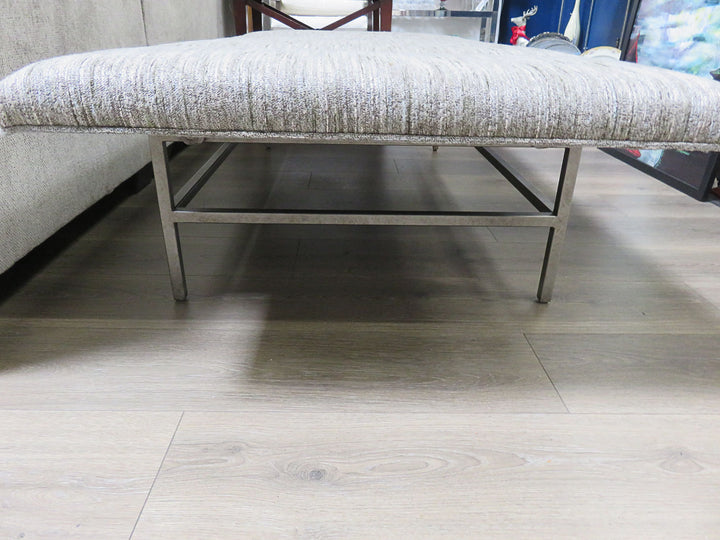 Upholstered Bench on Metal Base