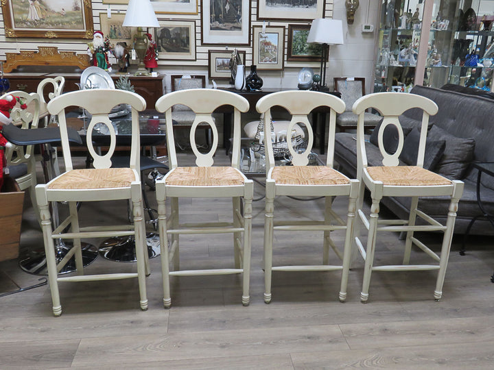 Four Napoleon Back Counter  Stools