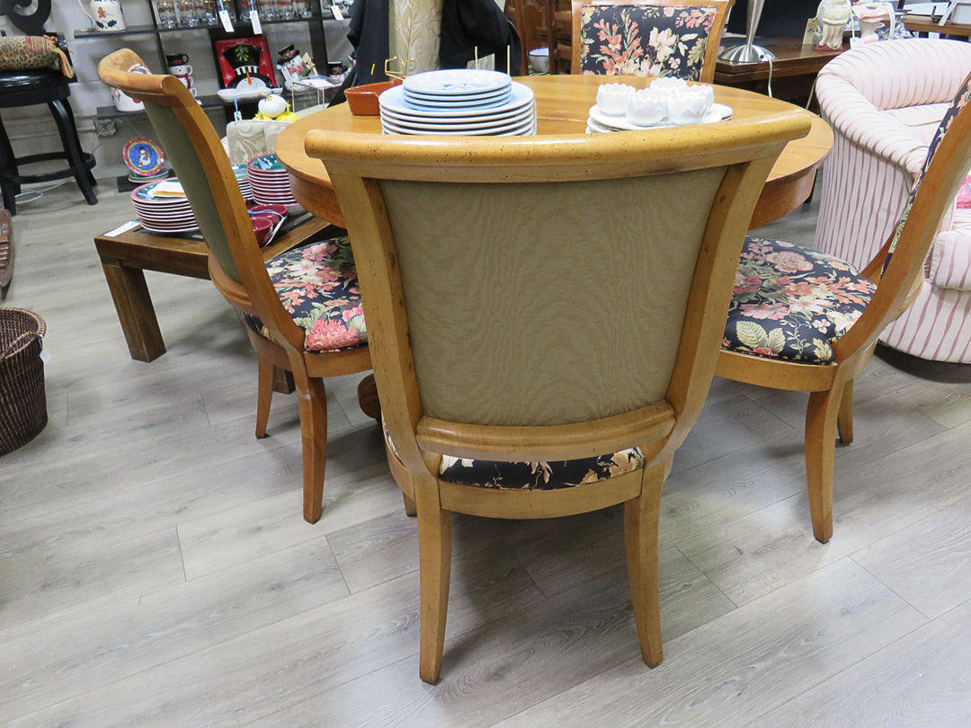 Six Bernhardt  Floral Dining Chairs