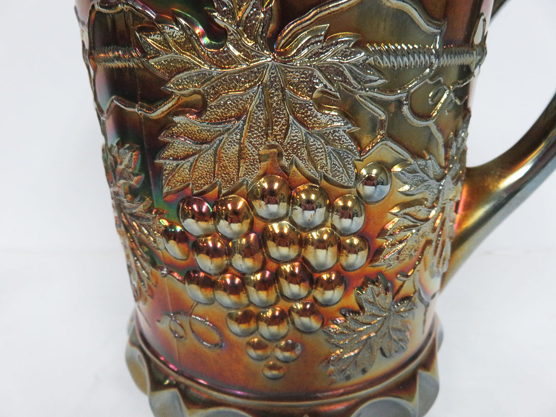 Antique Carnival Glass Pitcher Set