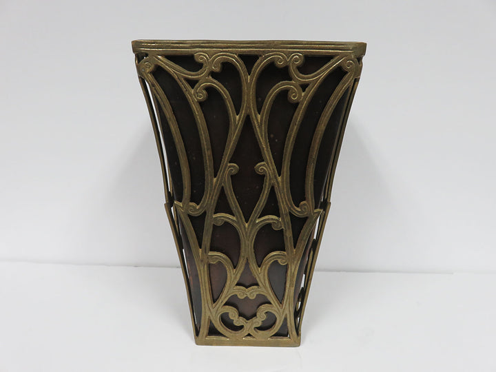 Metal Planter with Brass Overlay