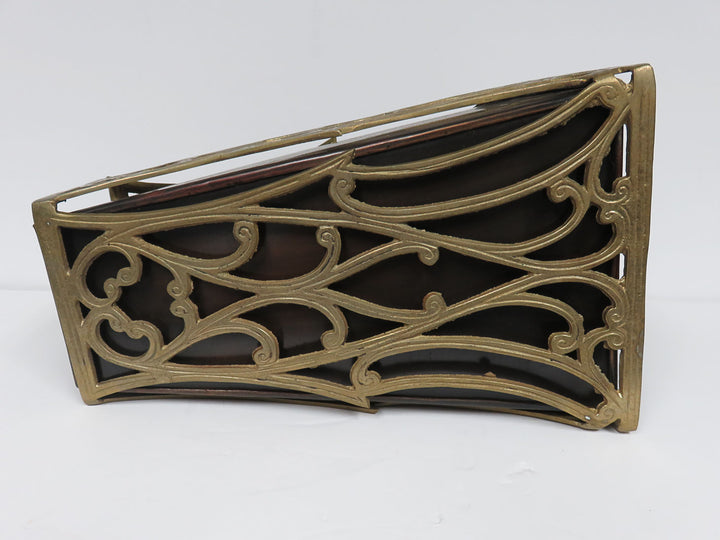 Metal Planter with Brass Overlay