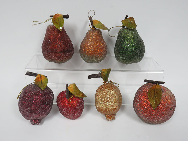 Beaded Fruit Ornaments