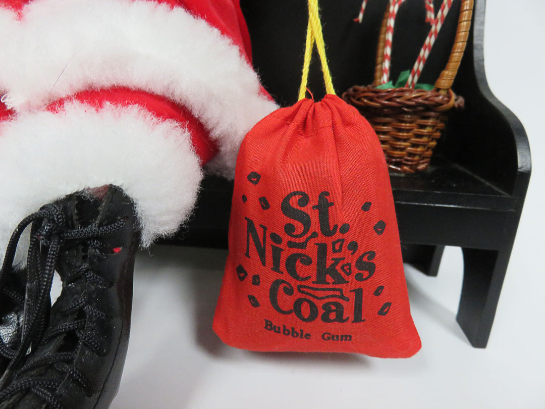 Byers Choice Santa on Bench