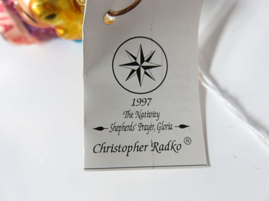 Radko Shepherd's Prayer Gloria Ornaments