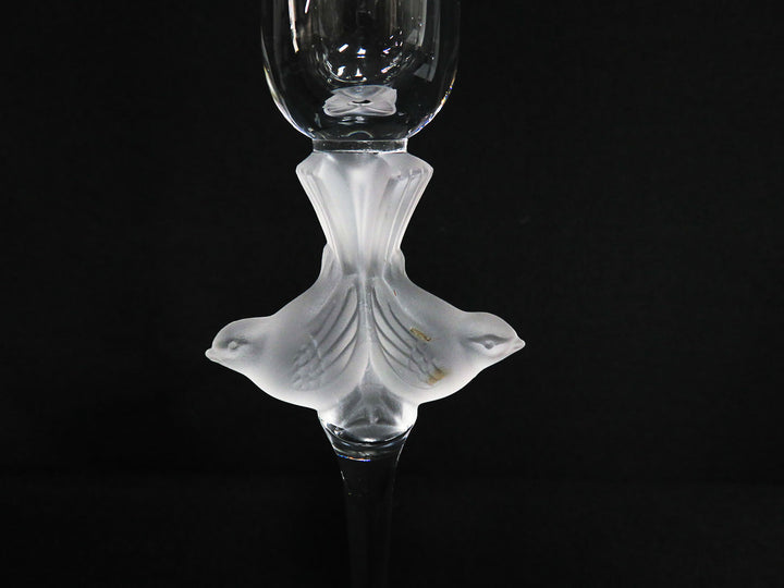 Pair of Frosted Bird Candlesticks