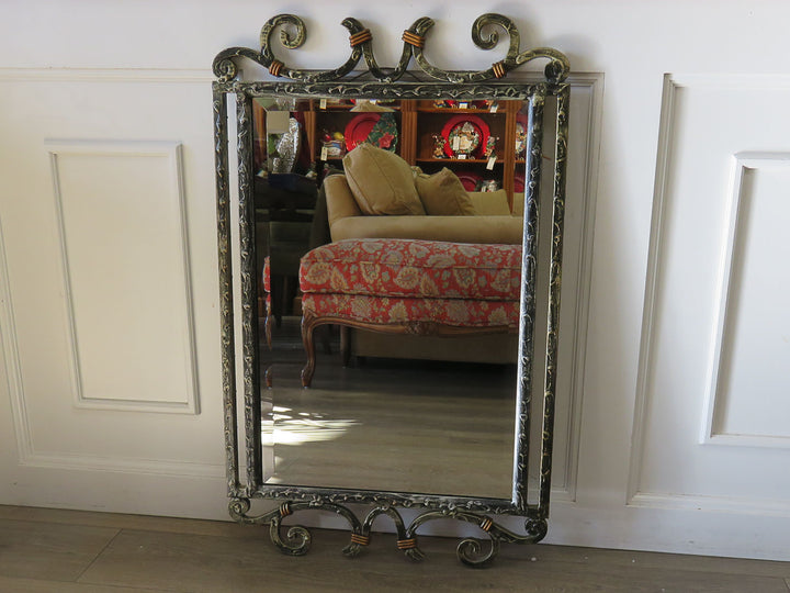 Metal Framed Beveled Mirror