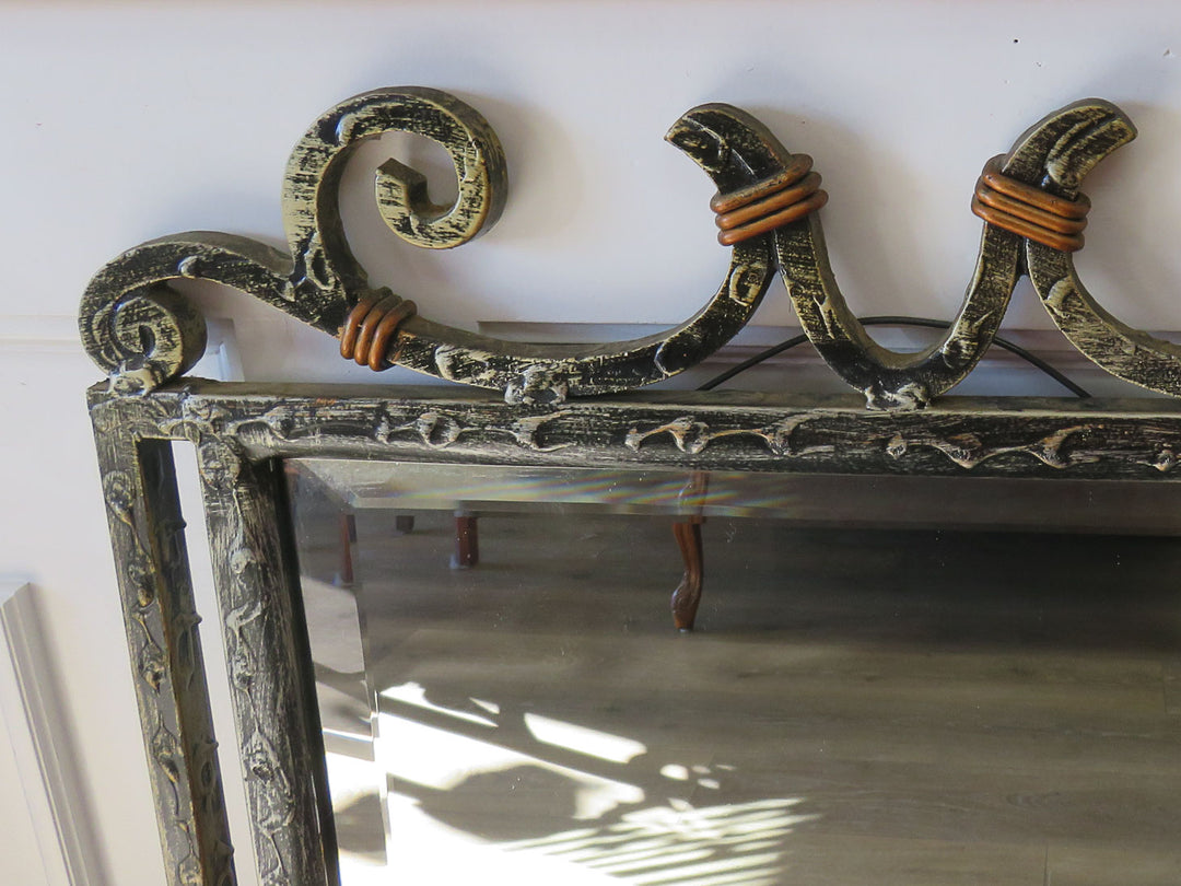 Metal Framed Beveled Mirror