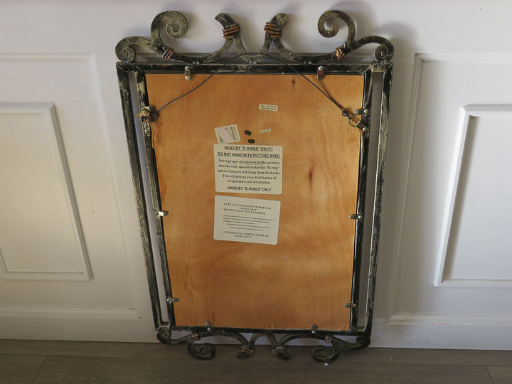 Metal Framed Beveled Mirror