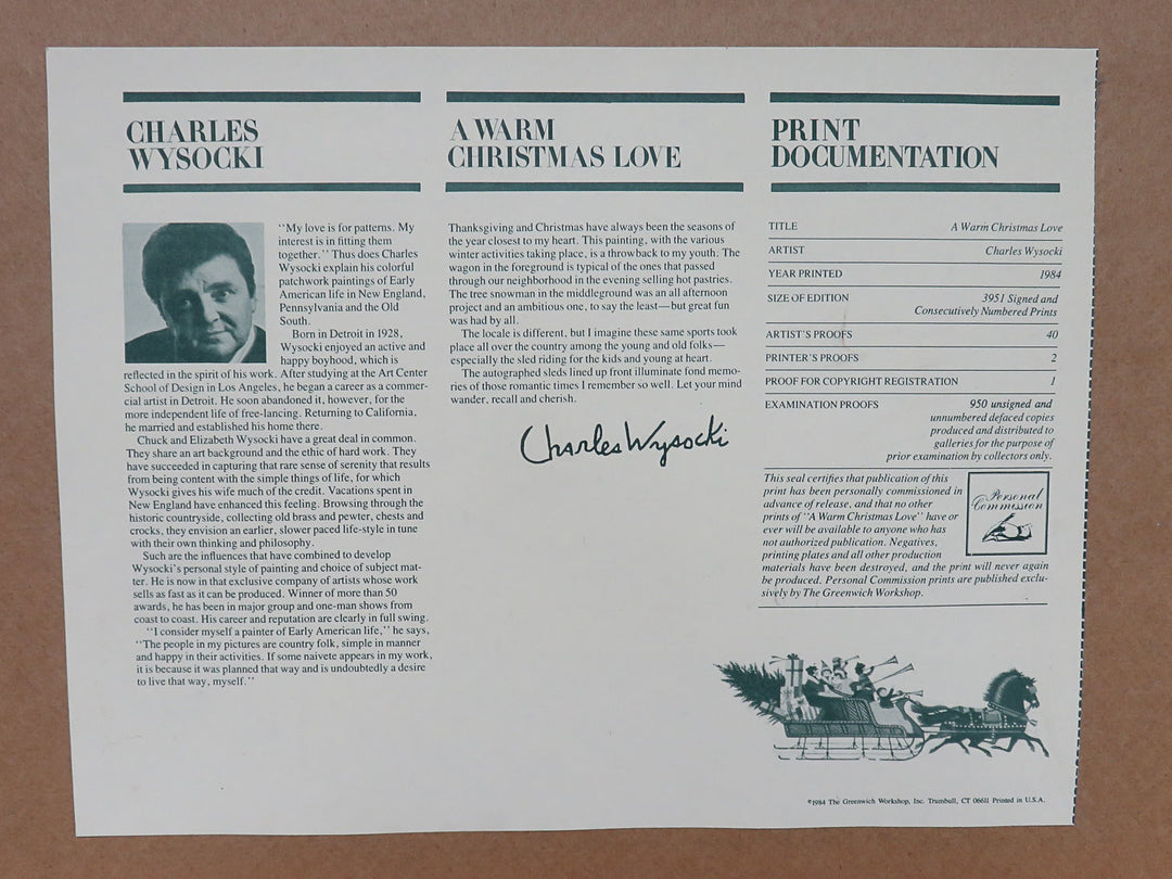 Christmas Print, "A Warm Christmas Love"