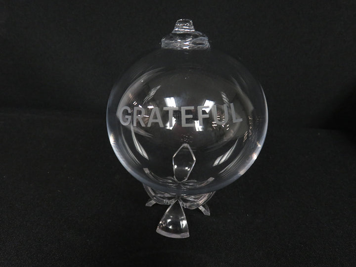 Simon Pearce "Grateful" Ornament