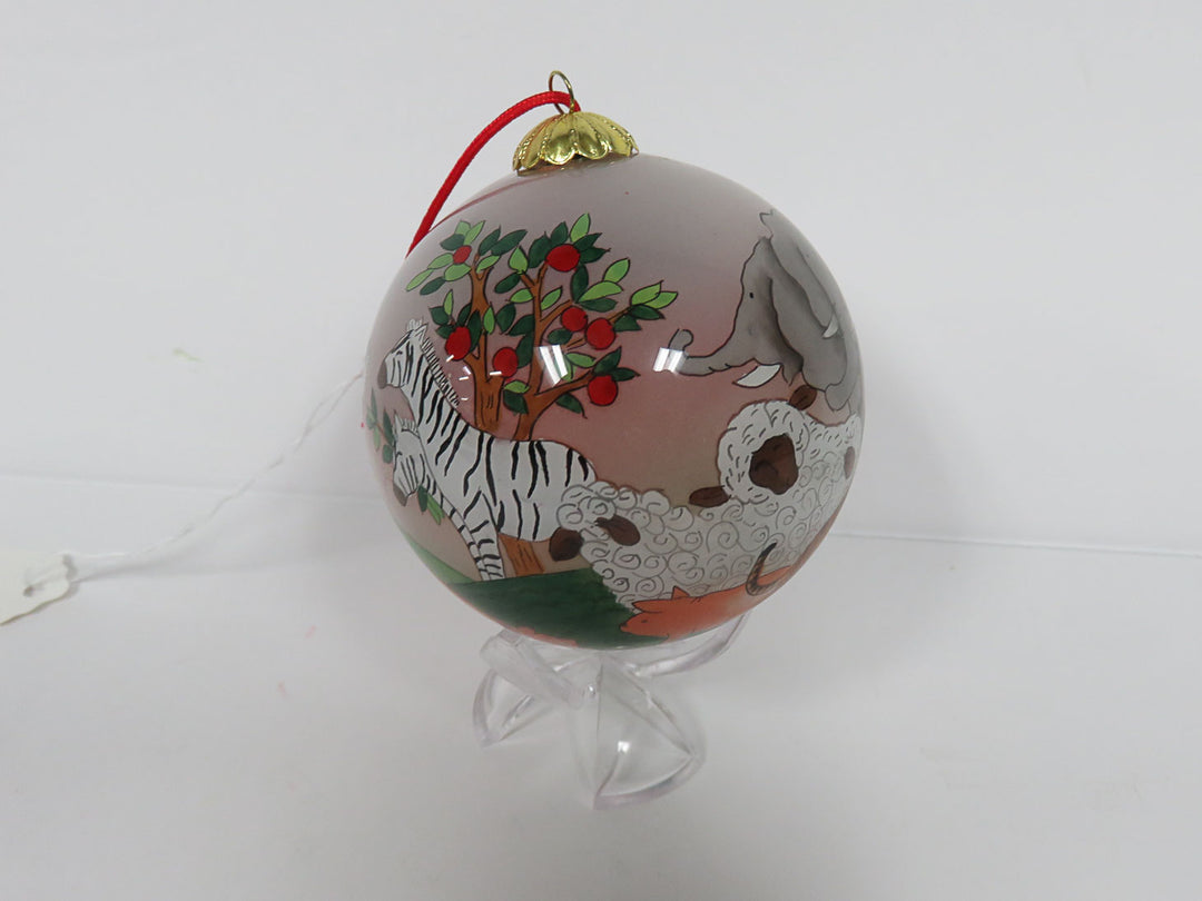 Reverse Painted Signed Ornament