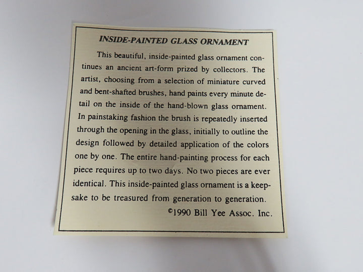 Reverse Painted Signed Ornament