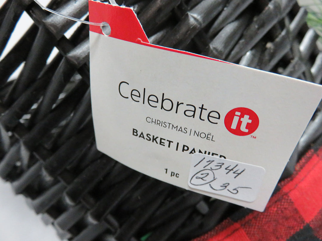 Pair Wicker Basket Top Hats