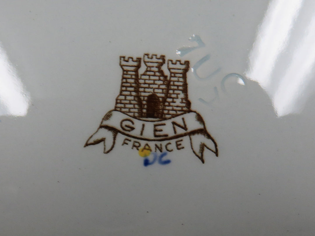 Gien Faience Pitcher and Plate