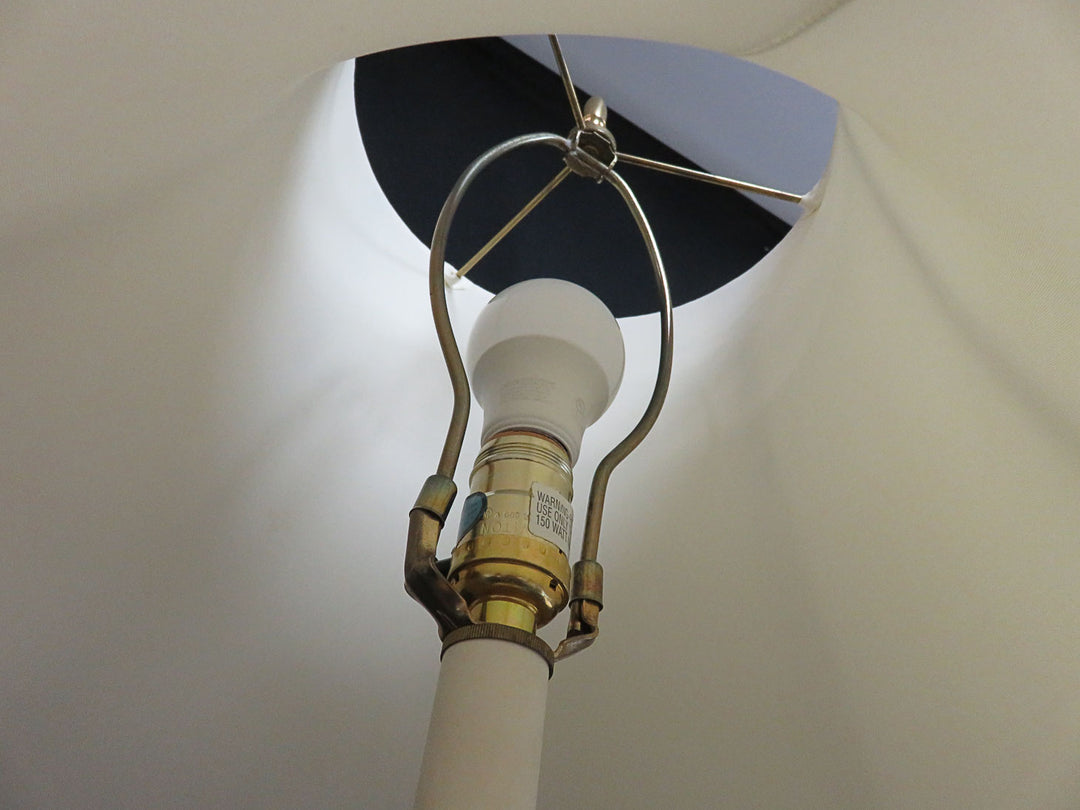 Stiffel Crystal and Brass Table Lamp