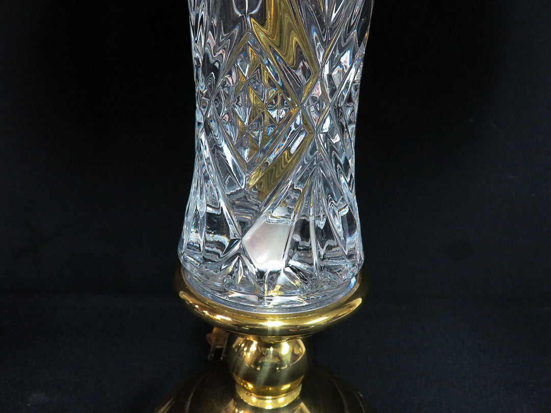 Stiffel Crystal and Brass Table Lamp