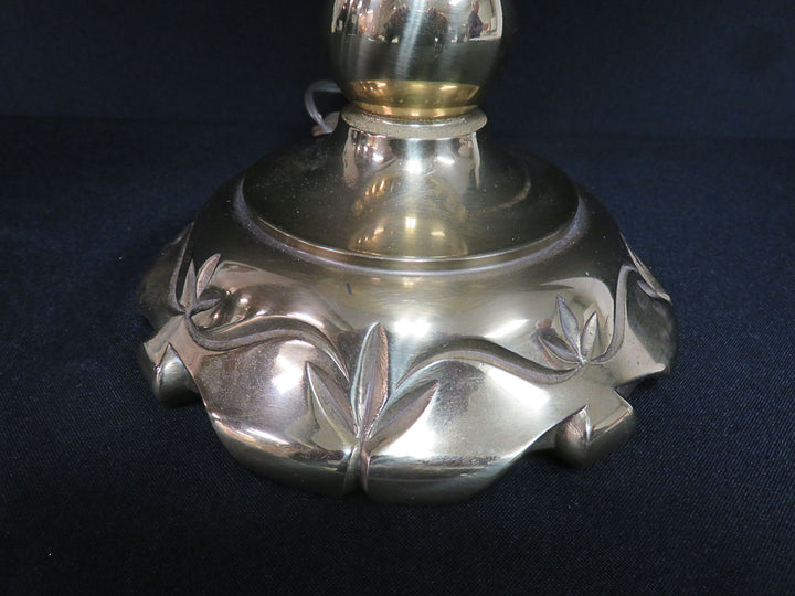 Stiffel Crystal and Brass Table Lamp