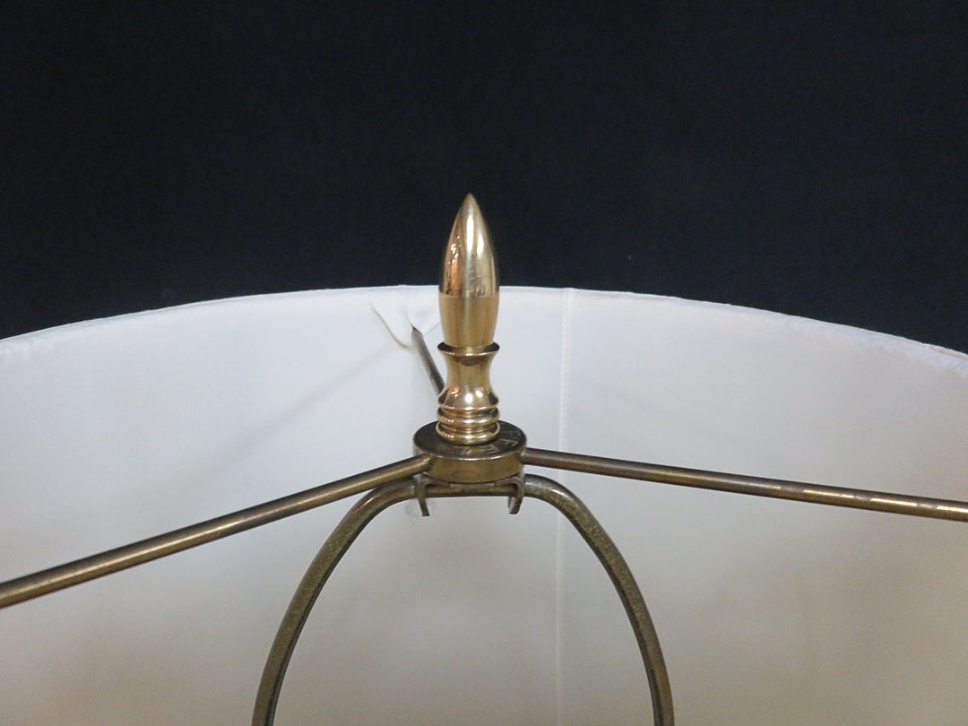 Stiffel Crystal and Brass Table Lamp