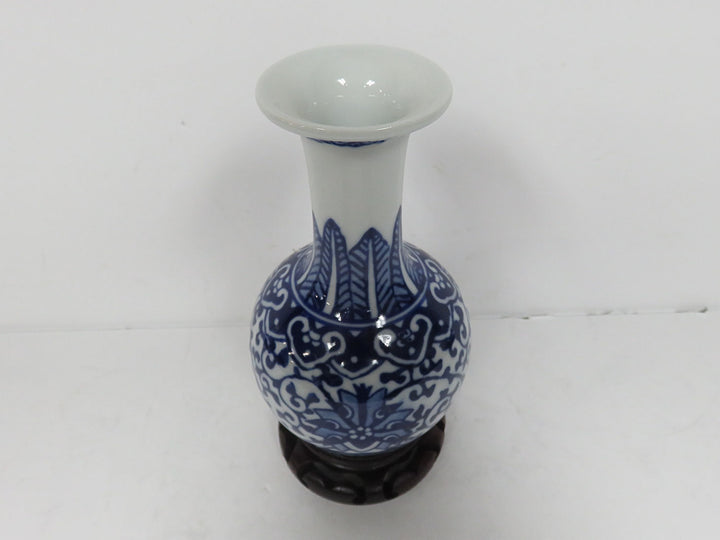 Blue & White Vase on Stand