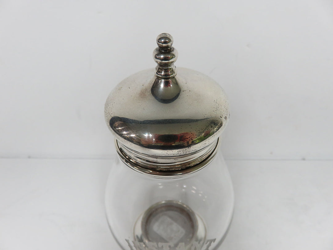 Sterling/Glass Coffee Jar