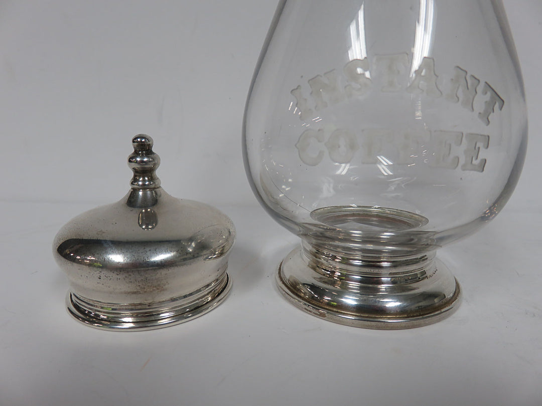 Sterling/Glass Coffee Jar