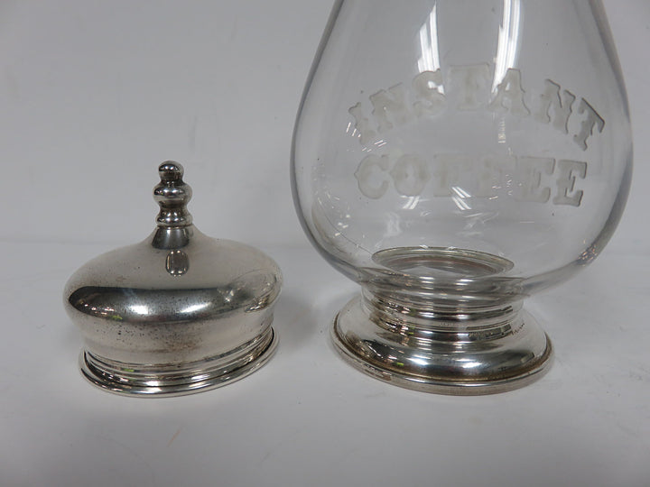 Sterling/Glass Coffee Jar