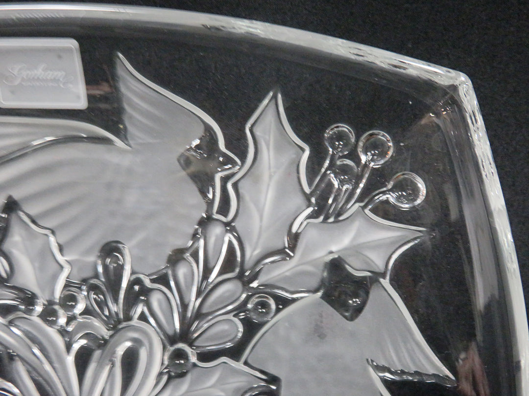 Holiday Traditions Square Crystal Platter