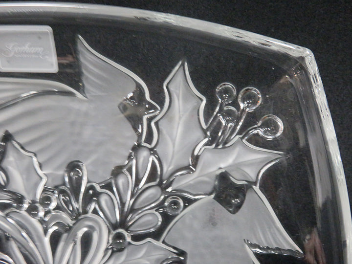 Holiday Traditions Square Crystal Platter