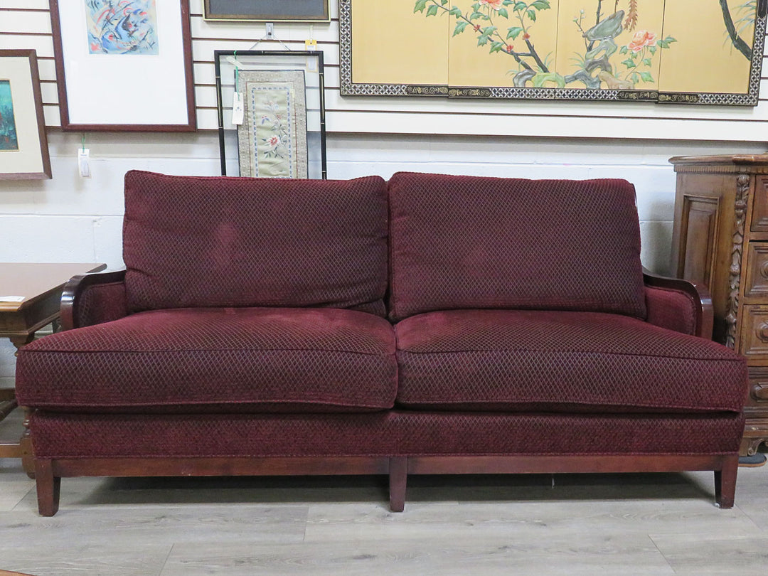 Stickley Textured Burgundy Sofa