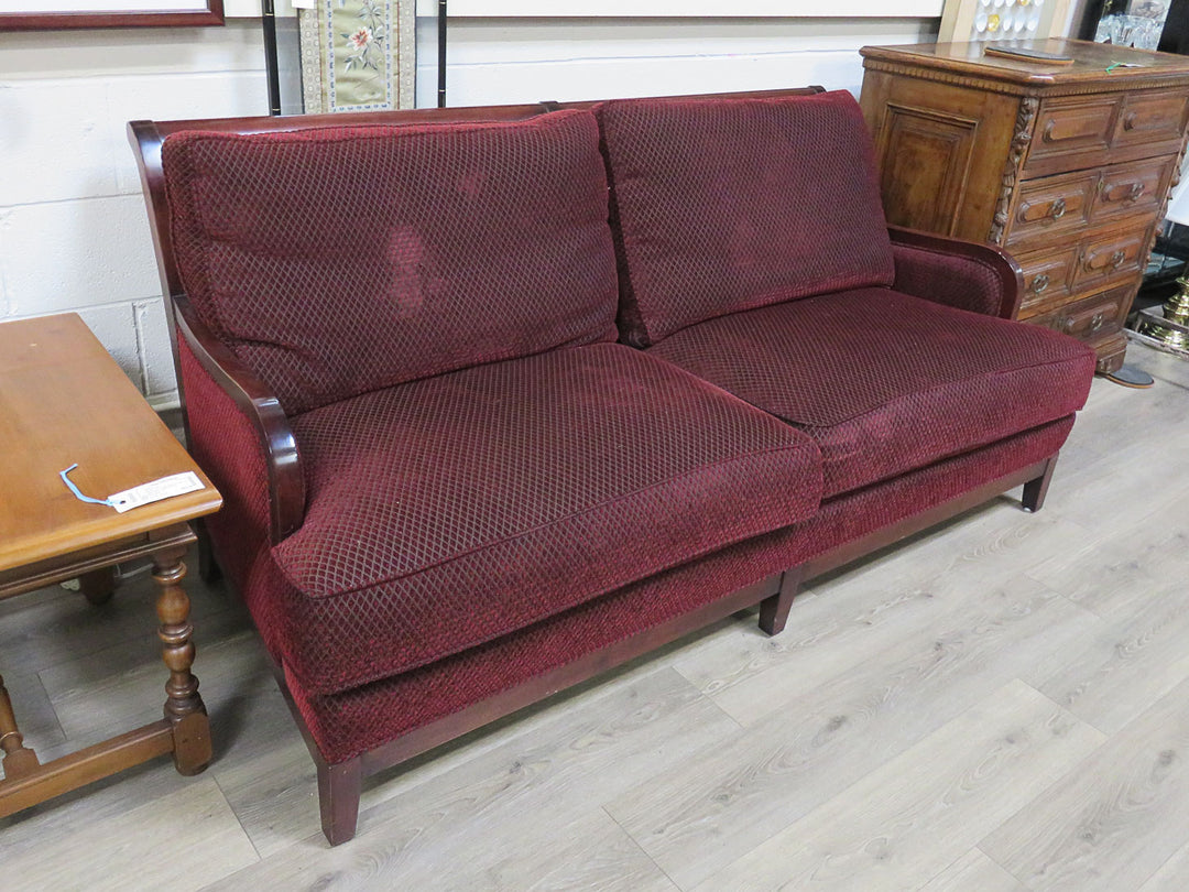Stickley Textured Burgundy Sofa