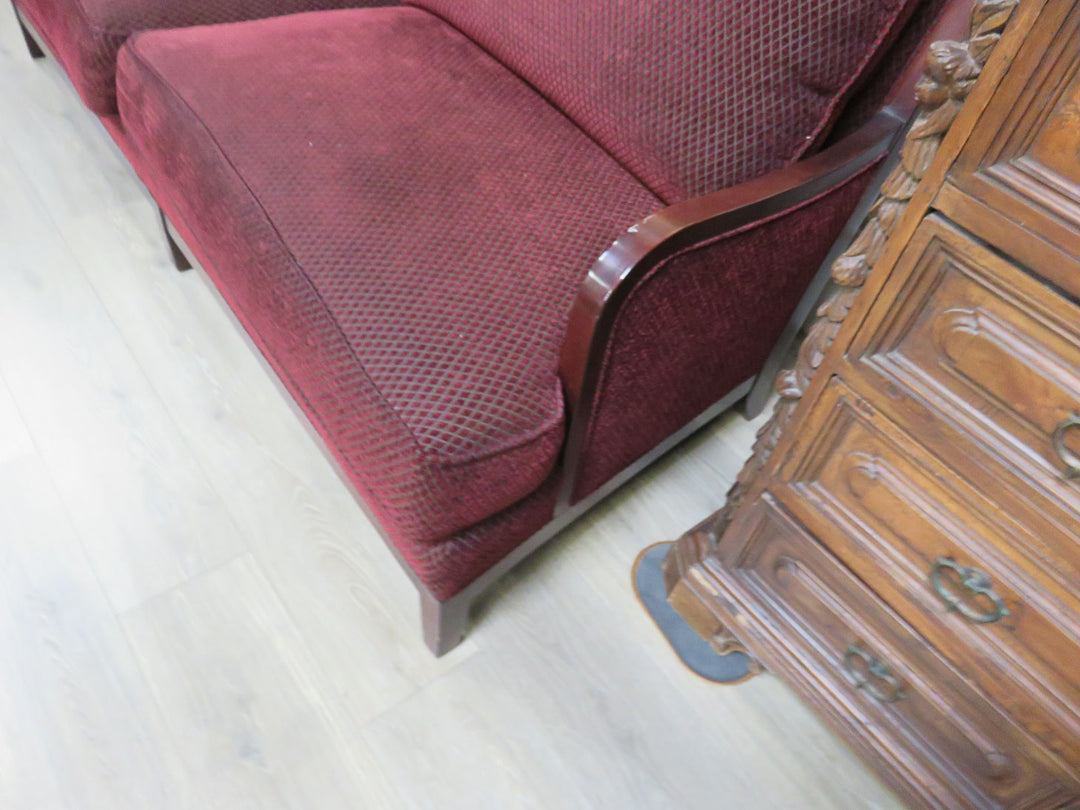 Stickley Textured Burgundy Sofa