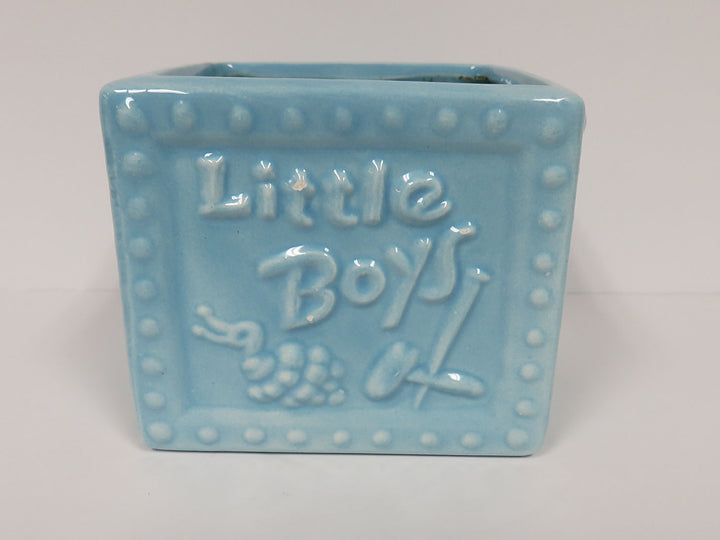 Haeger Square Blue Vase