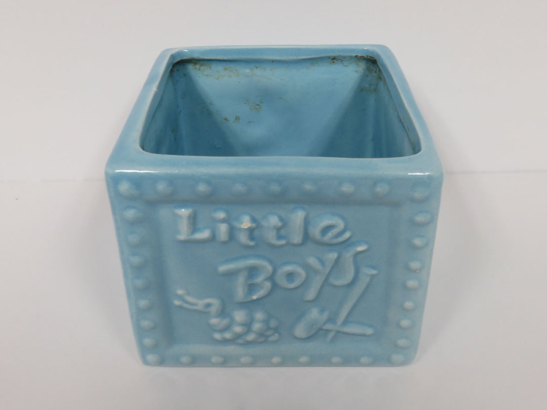 Haeger Square Blue Vase