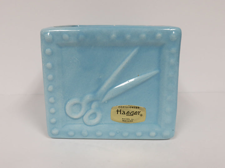 Haeger Square Blue Vase