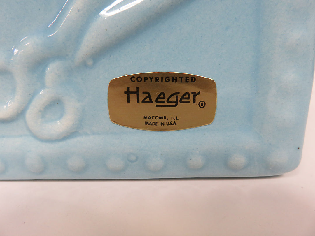 Haeger Square Blue Vase