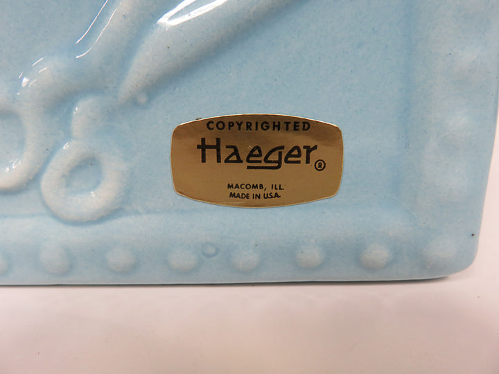 Haeger Square Blue Vase