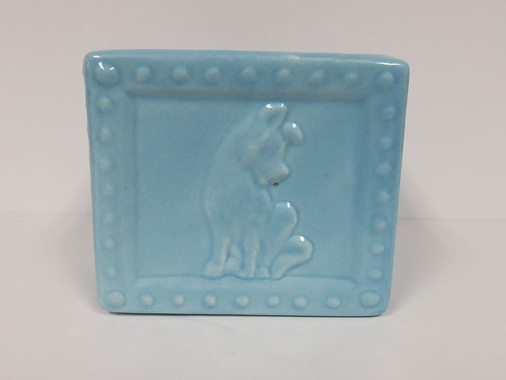 Haeger Square Blue Vase