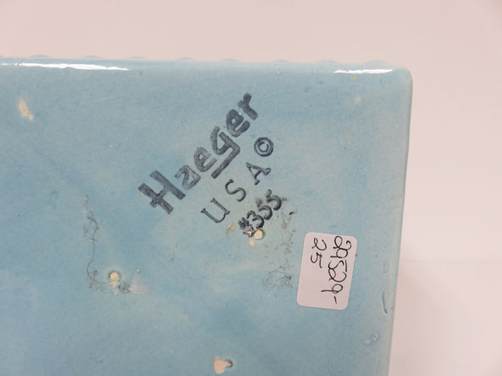 Haeger Square Blue Vase