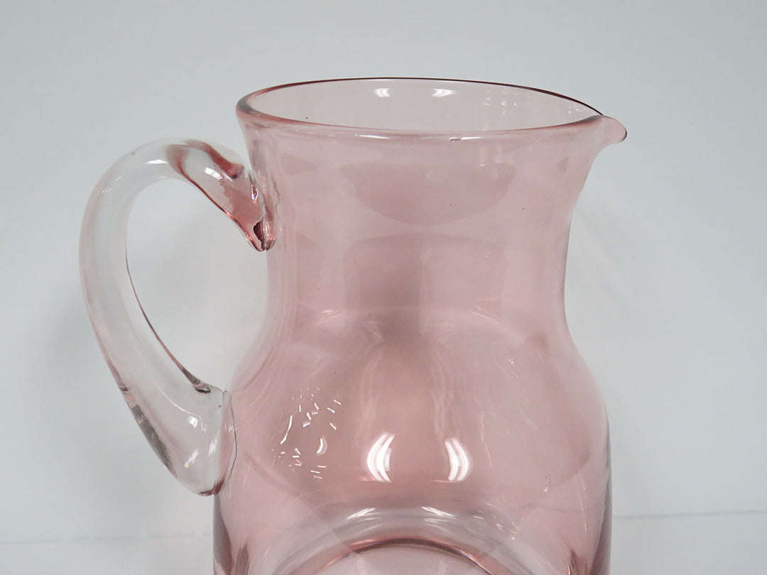 Pink Glass Beverage Pitcher