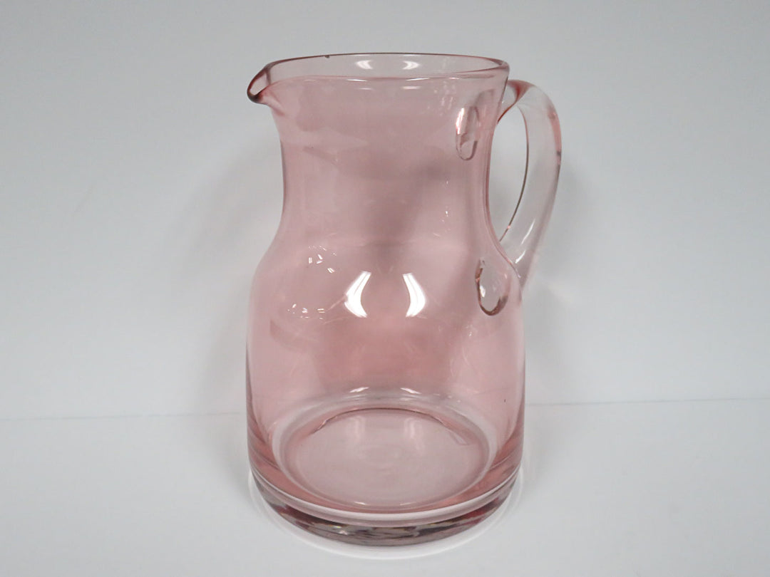 Pink Glass Beverage Pitcher