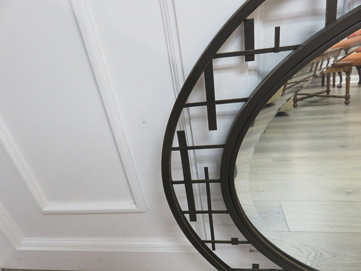 Contemporary Oval Beveled Mirror