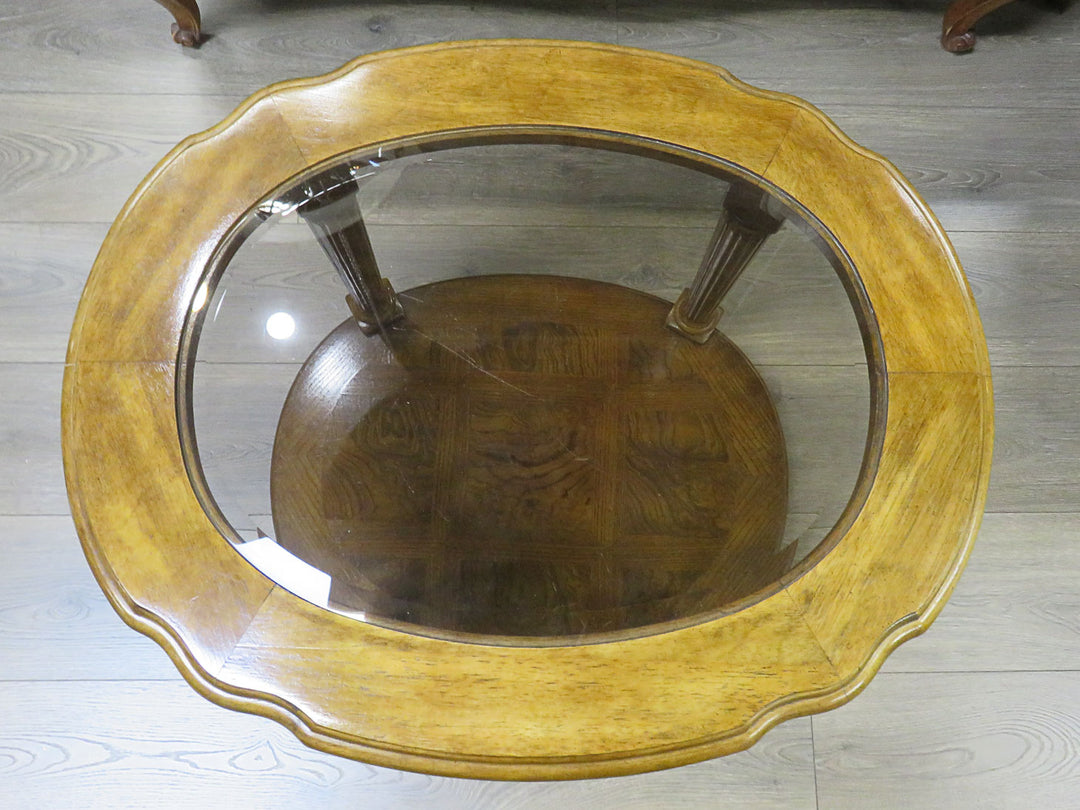 Glass Topped End Table