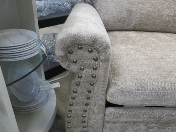 Beige Upholstered Club Chair