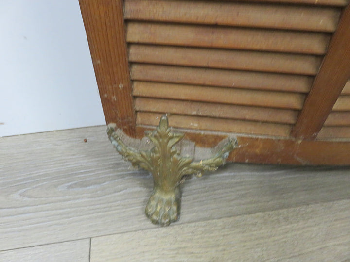 Vintage Wood Fireplace Screen