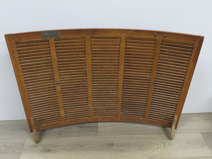 Vintage Wood Fireplace Screen