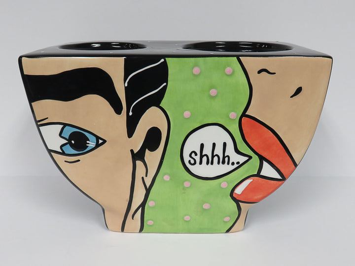 Pop Art "With Love, Joanne" Candleholder